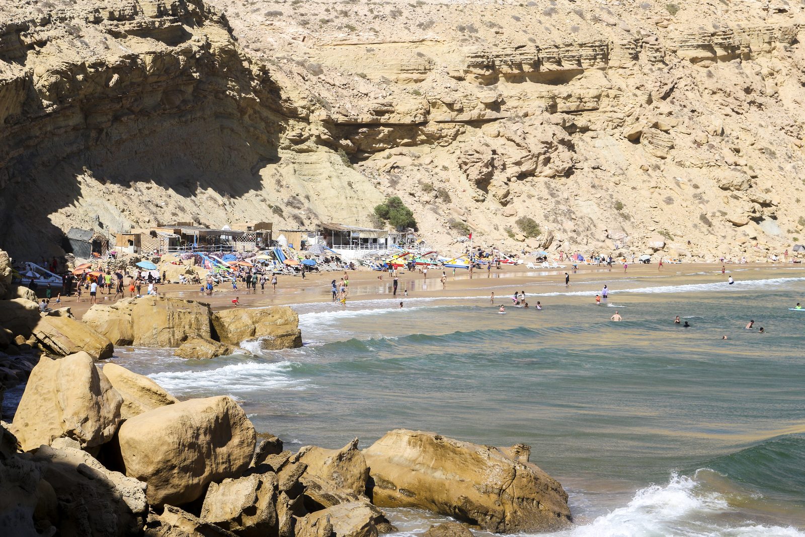 The beach and bay at Imsouane, Morocco