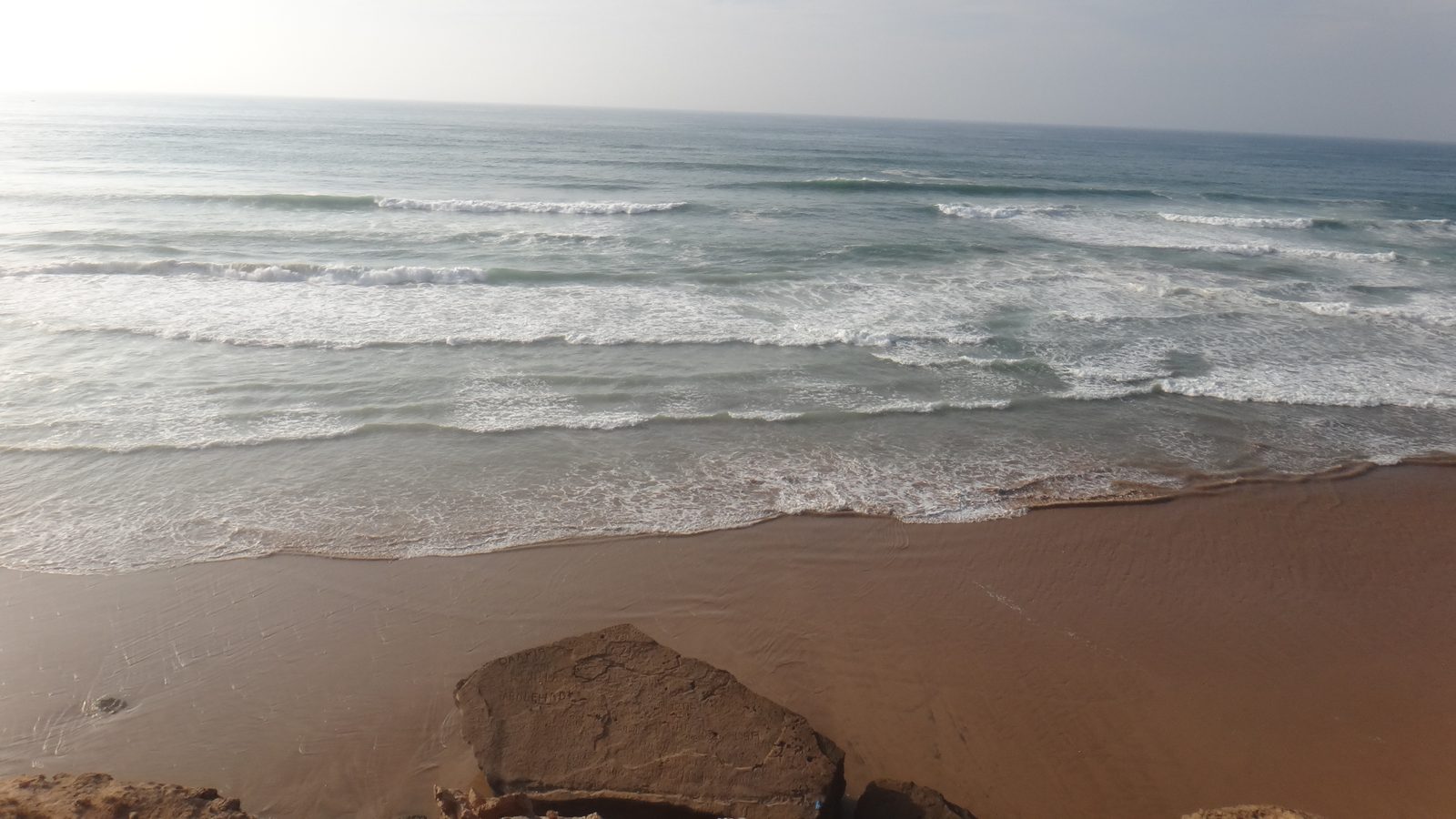 Waves on the beach at Tamri, north of Taghazout